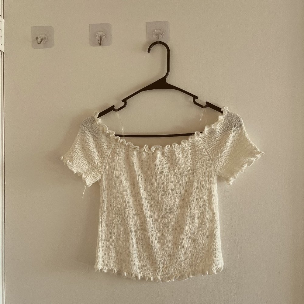 Juniors off the shoulder crochet boho